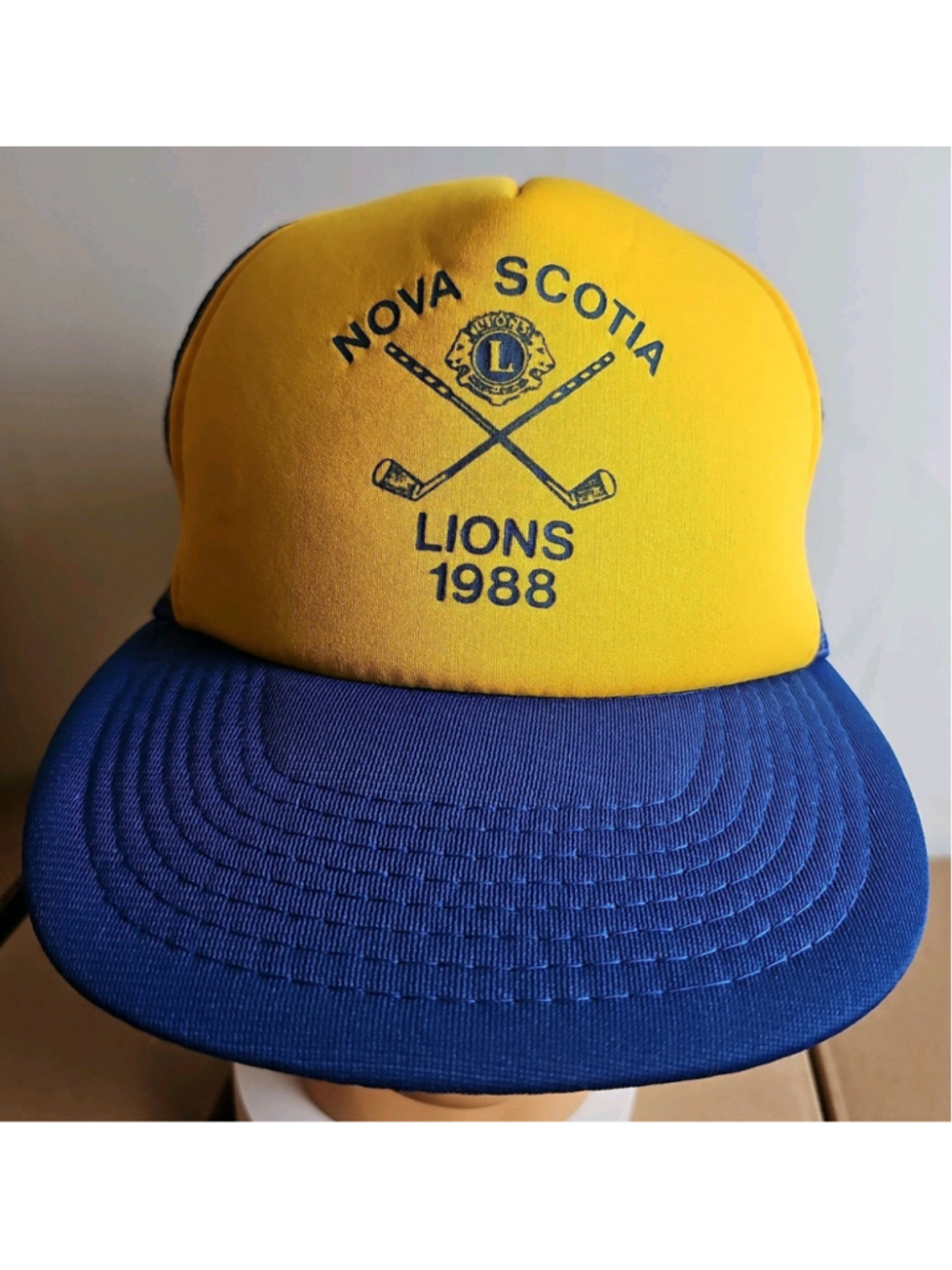 Vintage Nova Scotia Lions Golf 1988 Hat Snapback Trucker Adjustable Mesh 80's